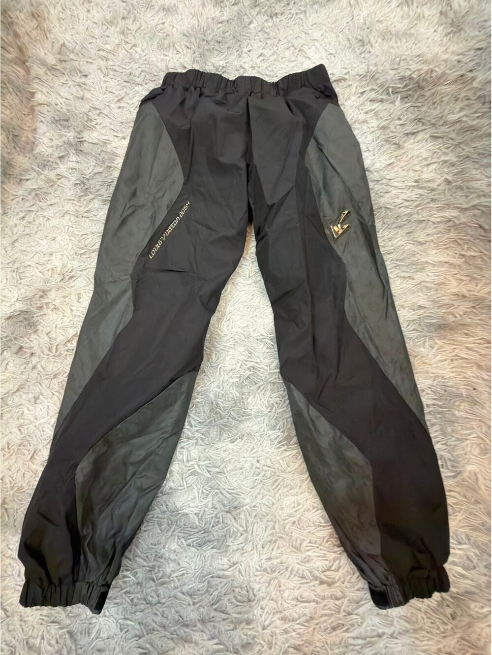 Louis Vuitton 2054 Black and Gray Track Pants